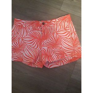 Khakis by GAP Sunkissed Shorts Size 0 Orange White Print  Chino 3" Inseam